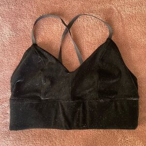 Beyond Yoga Black Velvet Bralette